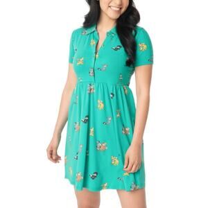 CakeWorthy Disney Peter Pan Lost Boys Fit & Flare Dress Green Womens XL Kidcore
